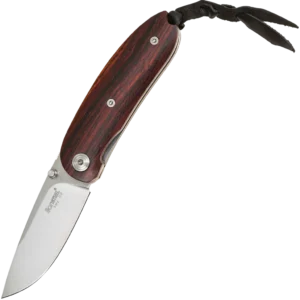 lionSTEEL MINI full Santos wood handle, D2 blade, with sheath