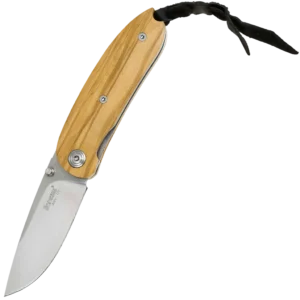 lionSTEEL MINI full Olive wood handle, D2 blade, with sheath