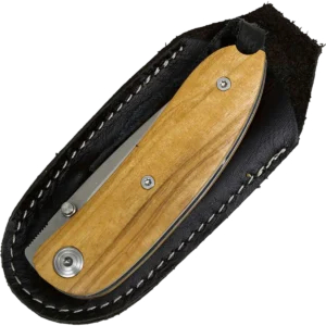 Alternative view of lionSTEEL MINI full Olive wood handle, D2 blade, with sheath