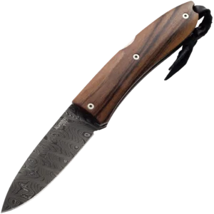 lionSTEEL Opera Damascus Heinsgringla Santos wood Handle, wood box