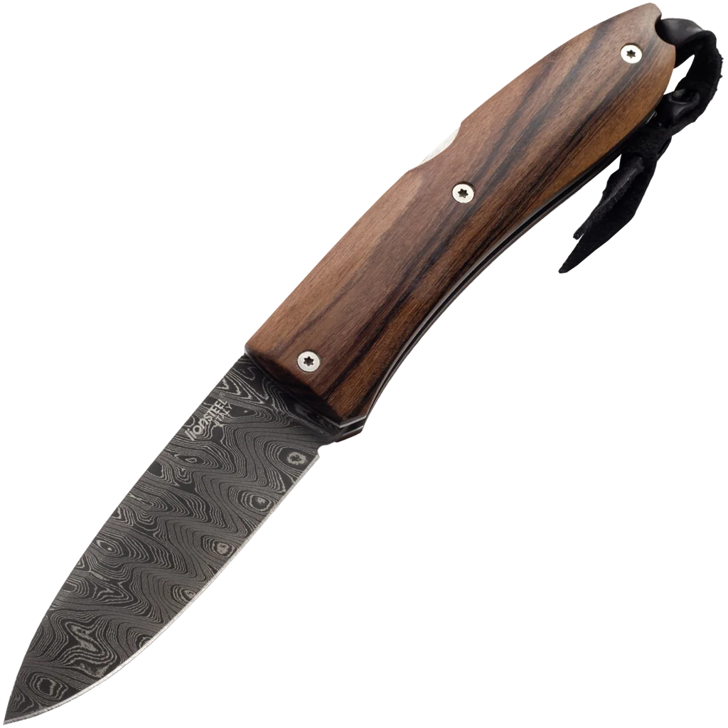 lionSTEEL Opera Damascus Heinsgringla Santos wood Handle, wood box