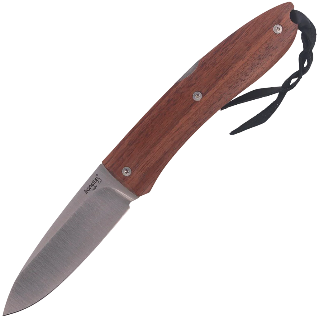 lionSTEEL Opera - Satin D2 / Rosewood Handle w/Sheath