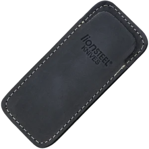 lionSTEEL Leather vertical sheath with CLIP - BLUE Color