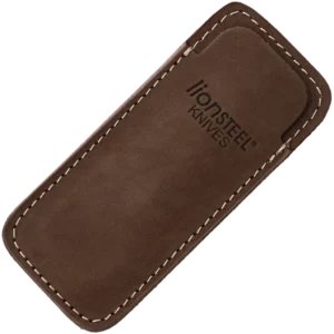 lionSTEEL Leather vertical sheath with CLIP - BROWN Color