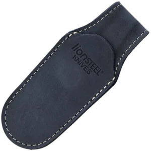 lionSTEEL Leather vertical sheath with MAGNET- BLUE Color