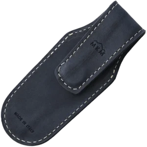 Alternative view of lionSTEEL Leather vertical sheath with MAGNET- BLUE Color