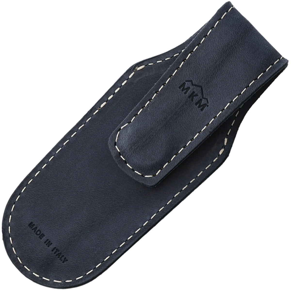 lionSTEEL Leather vertical sheath with MAGNET- BLUE Color - Image 2