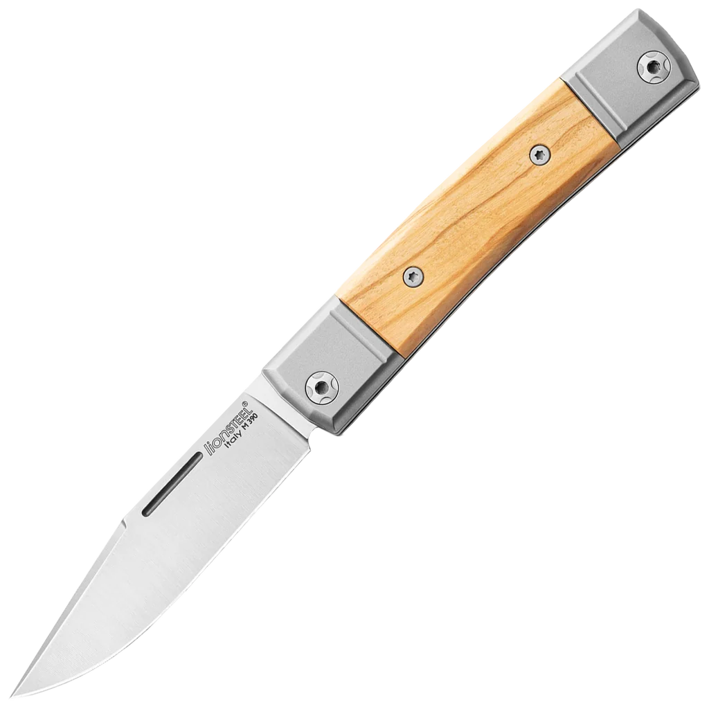 lionSTEEL BESTMAN 1 Olive Wood - Brown Clip
