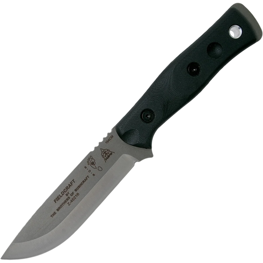 TOPS BROS 154 Stainless, Black G-10 Handles