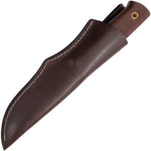 Alternative view of ZA-PAS Biwi 10, Brown Micarta Handle & Leather Sheath