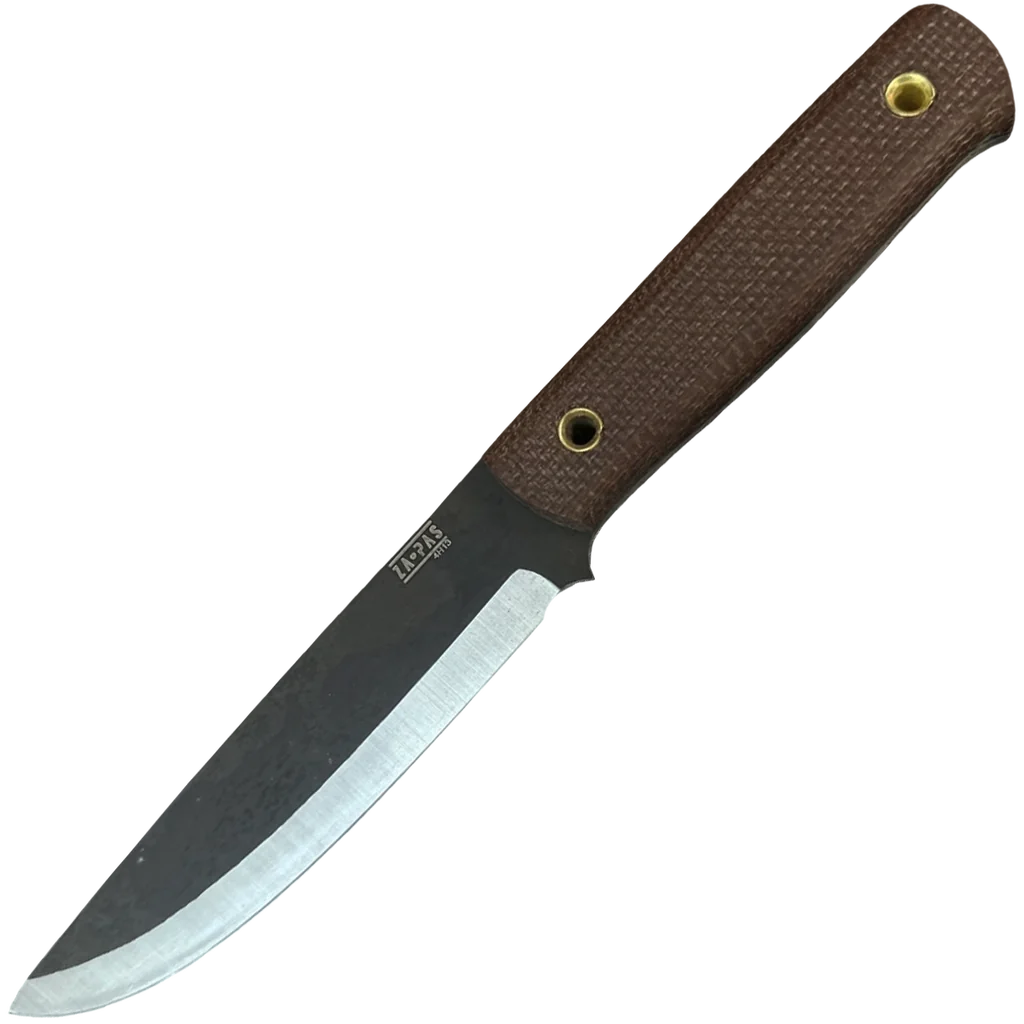 ZA-PAS Biwi 12, Brown Micarta Handle & Leather Sheath