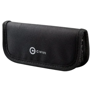 Civivi Black Nylon Knife Zippered Pouch With Polishing Cloth And Stickers