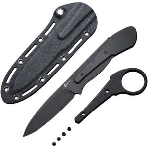 Civivi Varius Fixed Blade Knife - Black G-10
