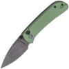 Civivi Qubit 2.98" Damascus/Green Aluminium