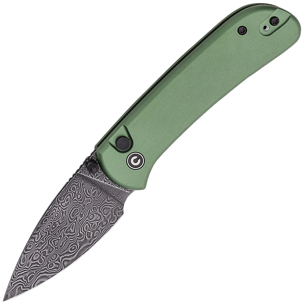Civivi Qubit 2.98" Damascus/Green Aluminium