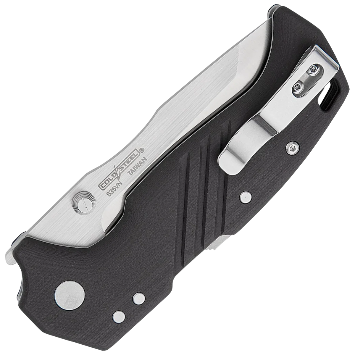 Cold Steel 3.5" ENGAGE S35VN / TANTO / 3.8MM THICK / STRAIGHT EDGE SATIN STEEL / BLACK GFN HANDLE - Image 2