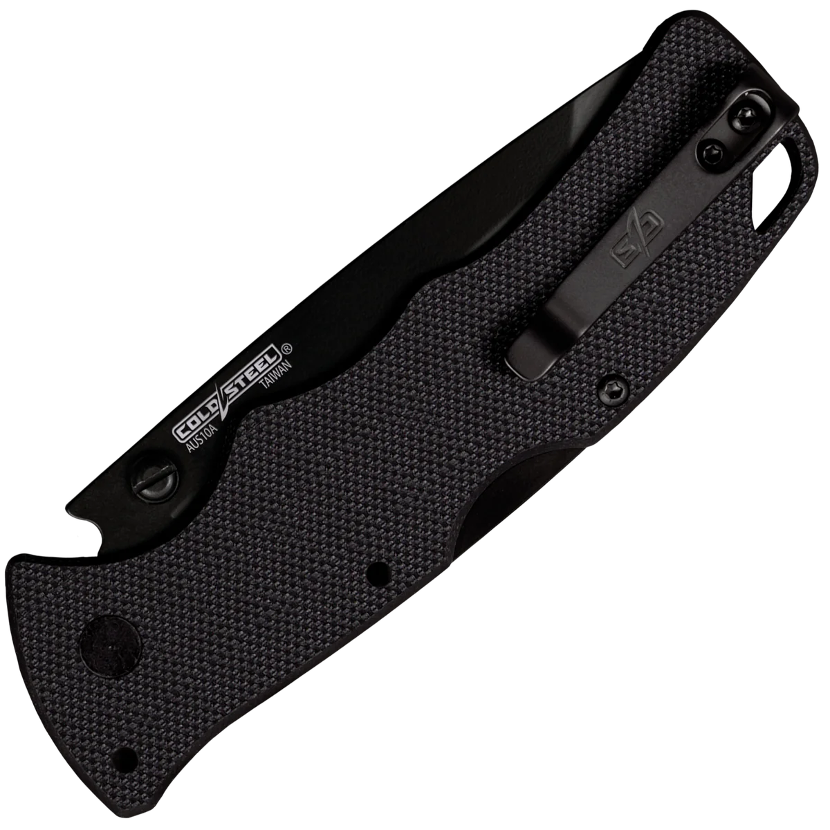 Cold Steel Verdict AUS10A Tanto Point Black DLC Finish Black G-10 Handle - Image 2