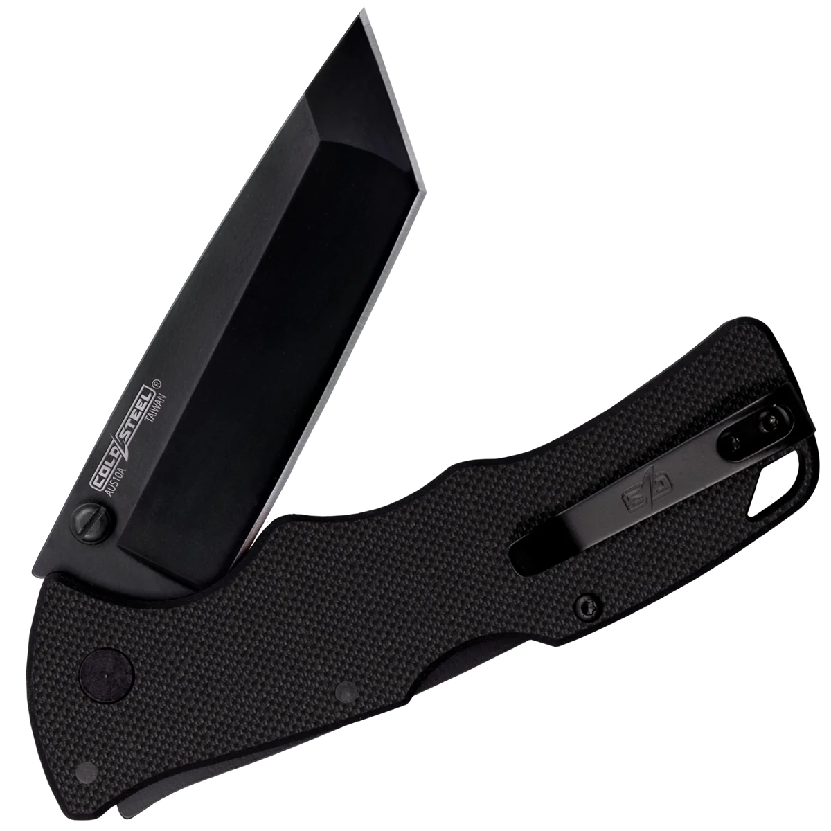 Cold Steel Verdict AUS10A Tanto Point Black DLC Finish Black G-10 Handle - Image 3