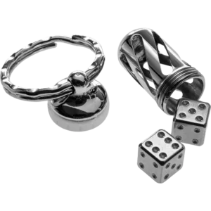 lionSTEEL Stainless Steel Dice - Set of 2