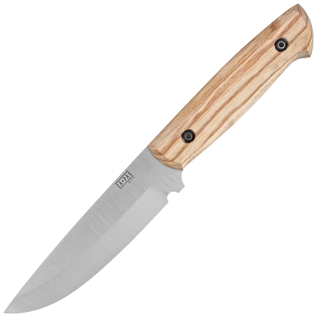 ZA-PAS Explorer, 80CrV2, Ash Wood Handle & Black Leather Sheath
