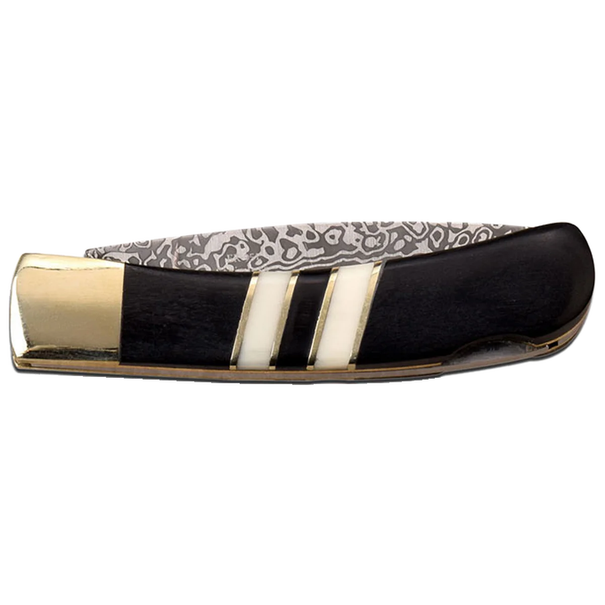 Elk Ridge Damascus Black & White Folding Knife - Image 2