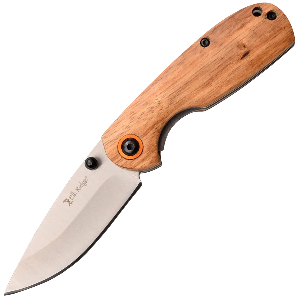 Elk Ridge Zebra Wood Folding Knife
