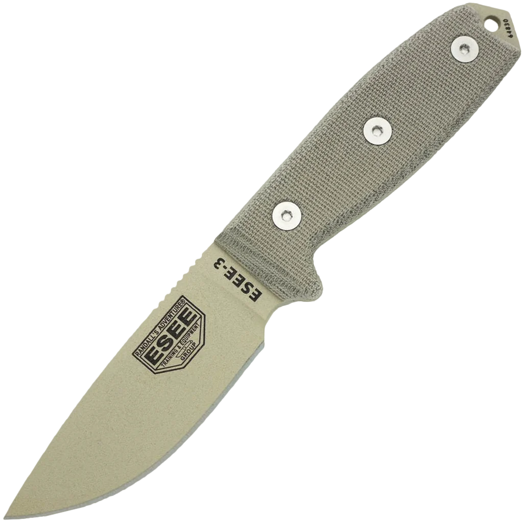 ESEE-3P-DT, Plain Edge (Desert Tan)