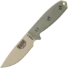 ESEE-3P-MB-DT, Plain Edge (Desert Tan) w/Molle Back