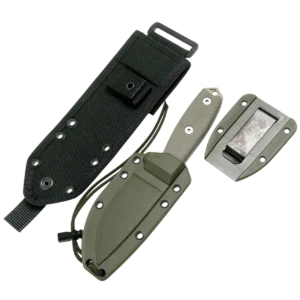 Alternative view of ESEE-3P-MB-DT, Plain Edge (Desert Tan) w/Molle Back