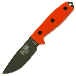 ESEE-3P-MB-OD, Plain Edge (Orange) w/Molle Back