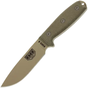 ESEE-4P-DT, Plain Edge (Desert Tan)