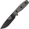 ESEE-4P-MB-B, Plain Edge (Black) w/Molle Back