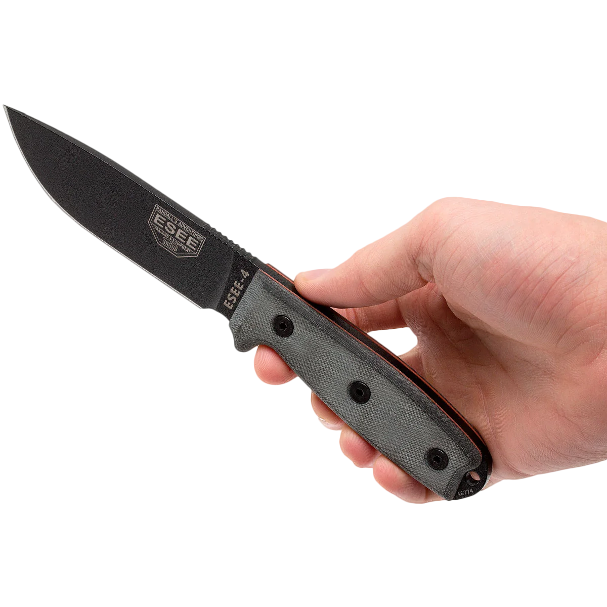 ESEE-4P-MB-B, Plain Edge (Black) w/Molle Back - Image 3