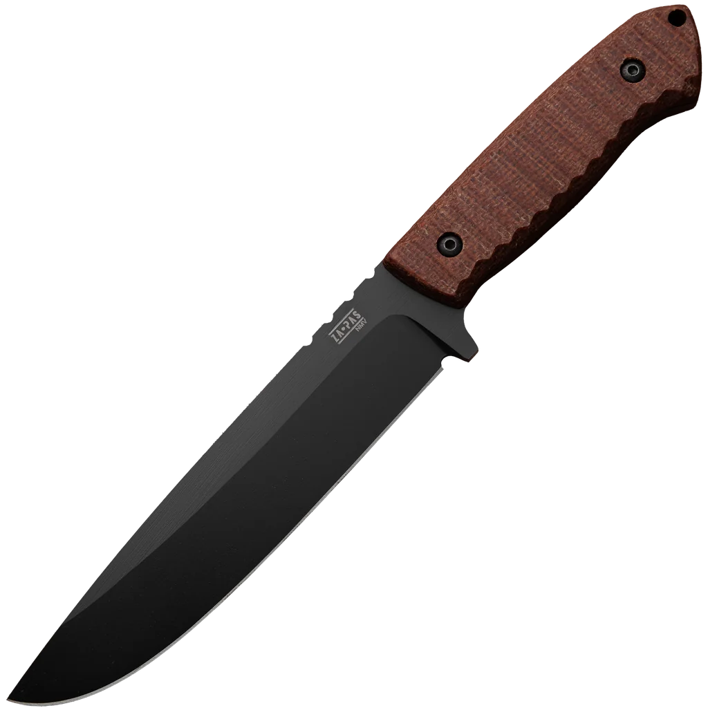ZA-PAS Expendable Toxic, Cerakote Blade & Brown Micarta Handle