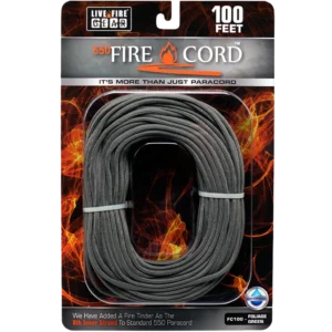 Live Fire Gear 550 FireCord Foliage Green 100 Feet