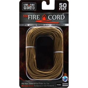 Live Fire Gear 550 FireCord Coyote Brown 50 Feet
