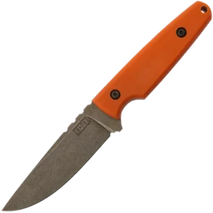 ZA-PAS Handie, Stonewash Blade & Orange G10 Handle