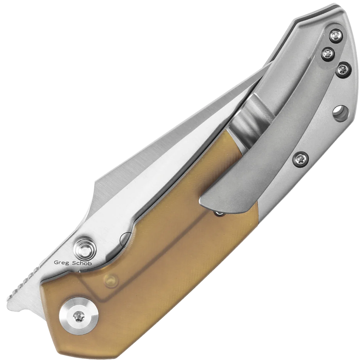 Kansept Fenrir - Titanium & Amber PEI/Ultem Handle - Image 2