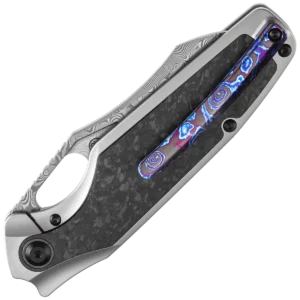 Alternative view of Kansept Tuckamore - Damascus/Shred Carbon Fiber Handle