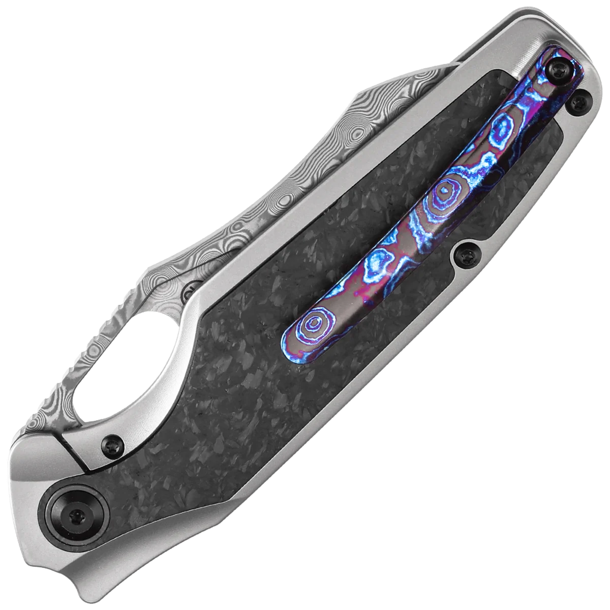 Kansept Tuckamore - Damascus/Shred Carbon Fiber Handle - Image 2