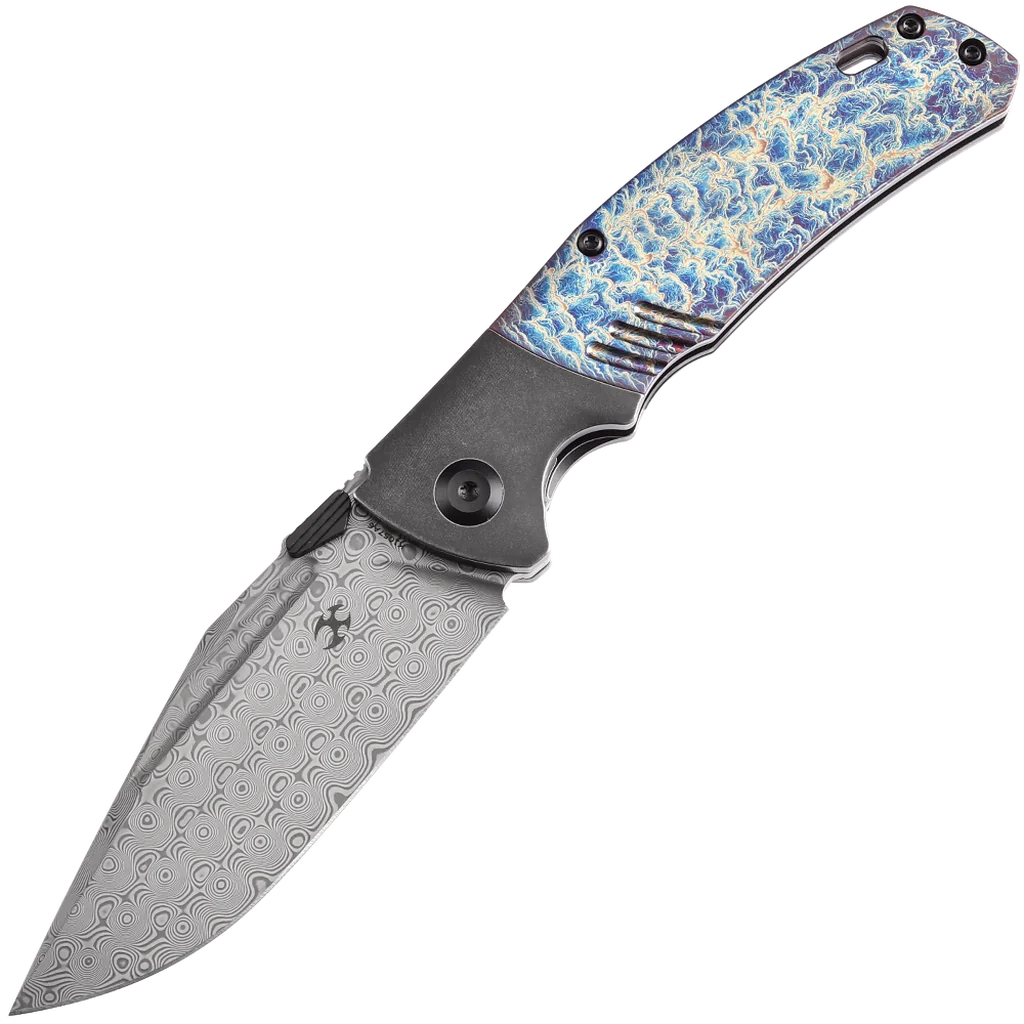 Kansept Hinterland - Damascus/Lightning Strike Handle