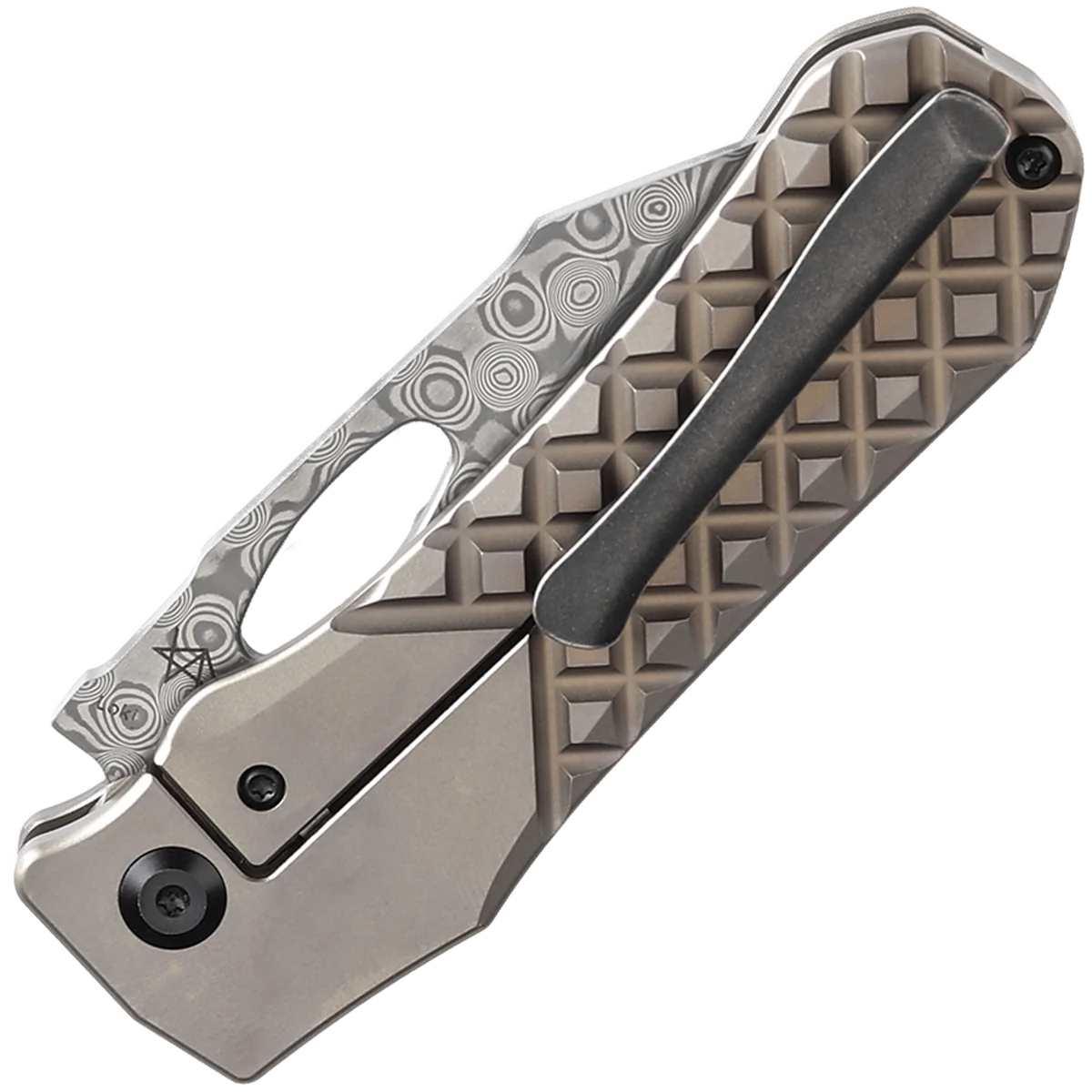 Kansept Loki - Damascus/Bronze Anodized Titanium Handle - Image 2