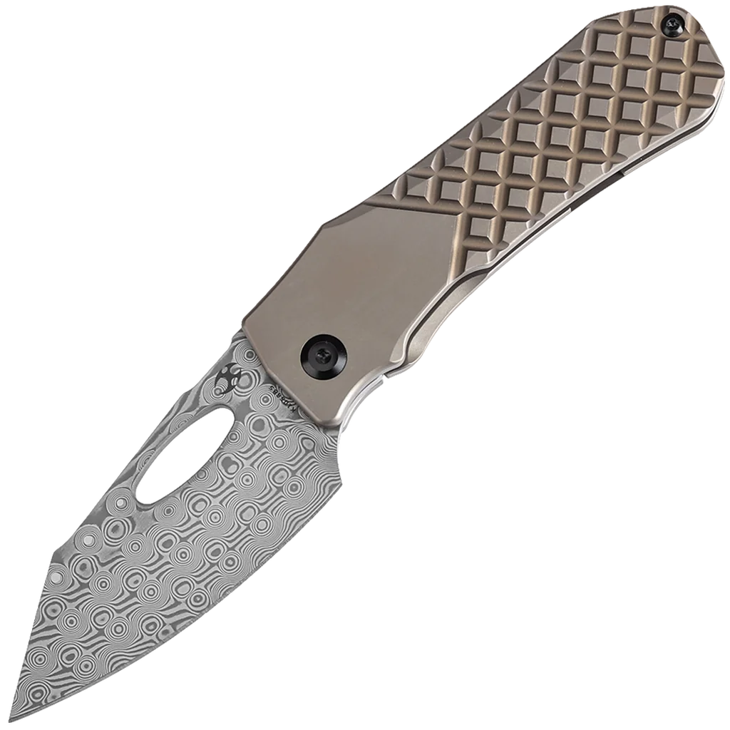 Kansept Loki - Damascus/Bronze Anodized Titanium Handle