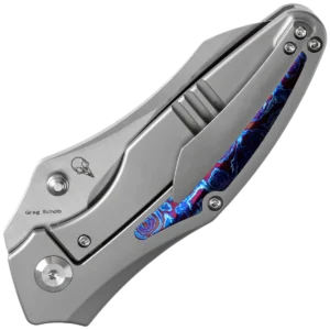 Alternative view of Kansept Baba Yaga - Titanium & Timascus Handle
