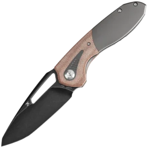 Kansept Thoth - Anodized Titanium/Brown Micarta