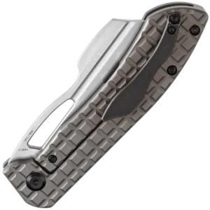 Alternative view of Kansept Cybin - Bronzed Anodized Titanium with Frag Pattern