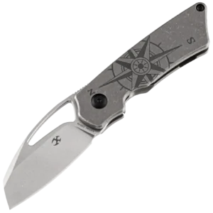 Kansept Goblin - Bronzed Titanium Handle with Compass Print