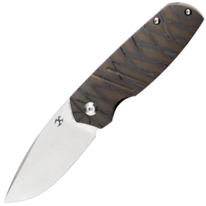 Kansept Turaco - Tiger Stripe Flamed Titanium Handle