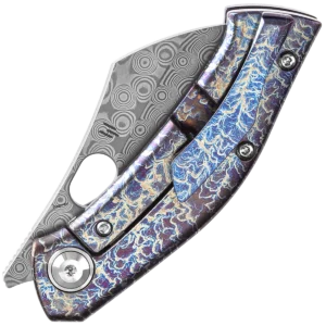 Alternative view of Kansept Osprey Frame Lock Knife - Lightning Strike Titanium