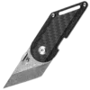 Kansept Dash Folding Kiridashi Knife Damascus Twill Carbon Fiber